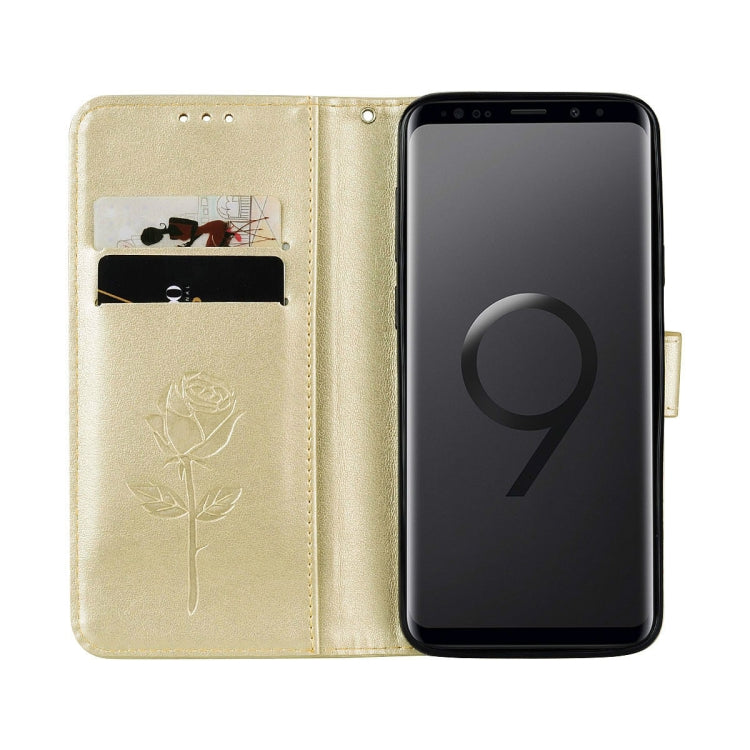 Rose Embossed Horizontal Flip Environmental PU Leather Case with Holder & Card Slots & Wallet for Galaxy S9+