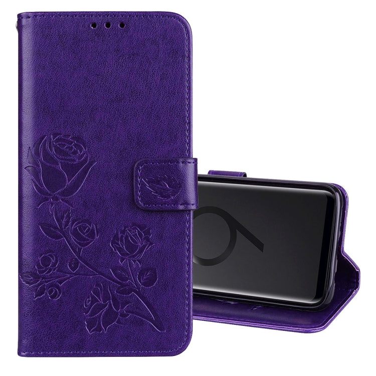 Rose Embossed Horizontal Flip Environmental PU Leather Case with Holder & Card Slots & Wallet for Galaxy S9+