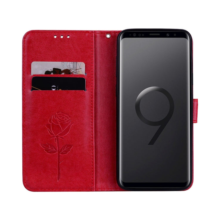 Rose Embossed Horizontal Flip Environmental PU Leather Case with Holder & Card Slots & Wallet for Galaxy S9+