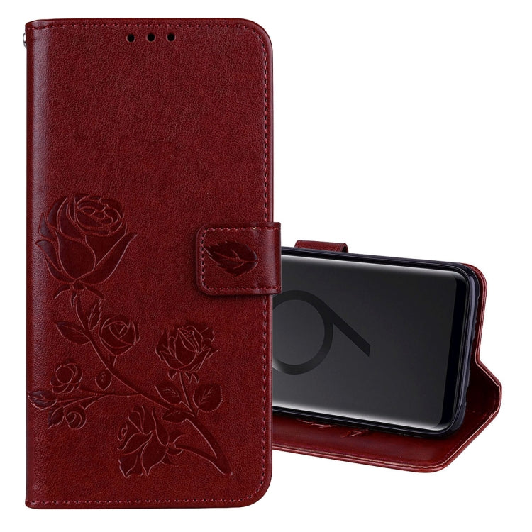 Rose Embossed Horizontal Flip Environmental PU Leather Case with Holder & Card Slots & Wallet for Galaxy S9+