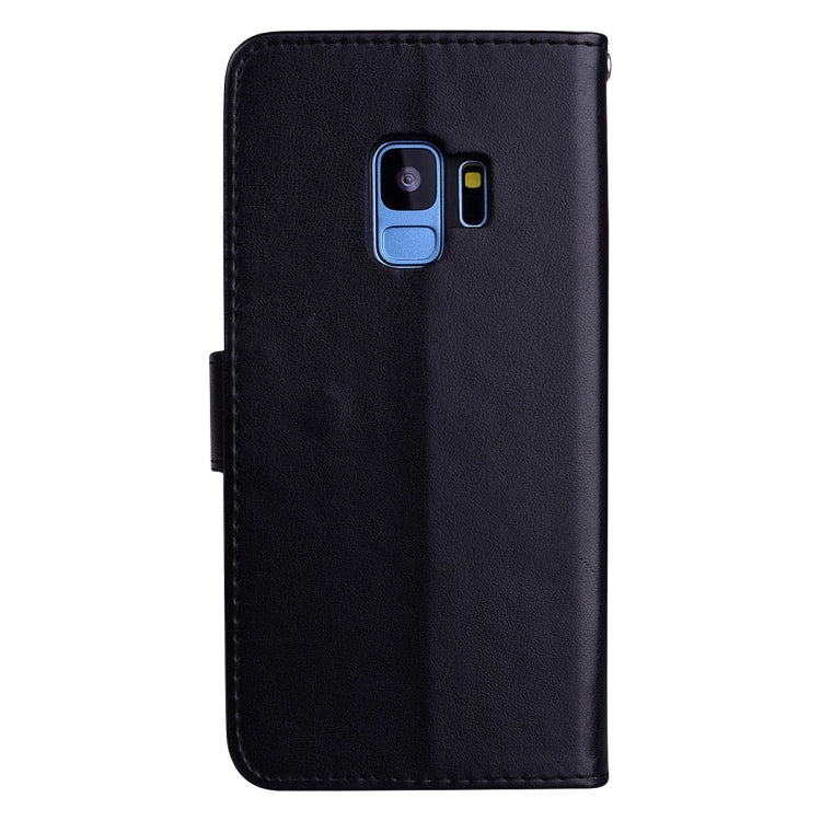 For Galaxy S9 Rose Embossed Horizontal Flip Environmental PU Leather Case with Holder & Card Slots & Wallet