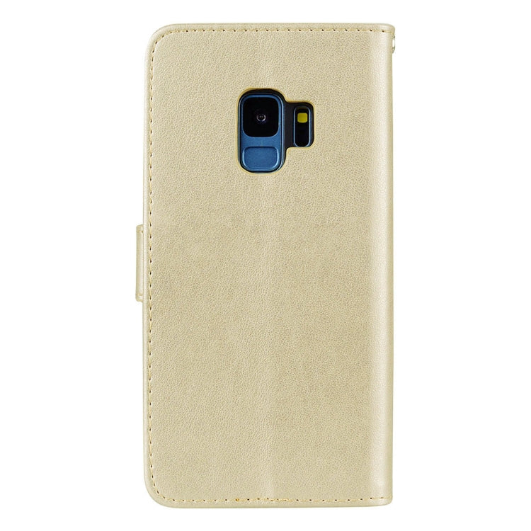 For Galaxy S9 Rose Embossed Horizontal Flip Environmental PU Leather Case with Holder & Card Slots & Wallet