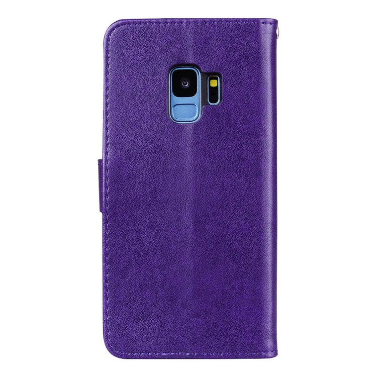 For Galaxy S9 Rose Embossed Horizontal Flip Environmental PU Leather Case with Holder & Card Slots & Wallet