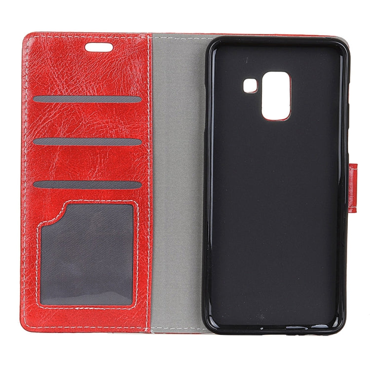 For Galaxy A6 (2018) Retro Crazy Horse Texture Horizontal Flip Leather Case with Holder & Card Slots & Wallet & Photo Frame