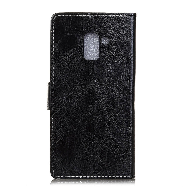 For Galaxy A6+ (2018)  Retro Crazy Horse Texture Horizontal Flip Leather Case with Holder & Card Slots & Wallet & Photo Frame