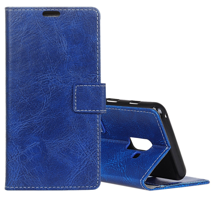 For Galaxy A6+ (2018)  Retro Crazy Horse Texture Horizontal Flip Leather Case with Holder & Card Slots & Wallet & Photo Frame