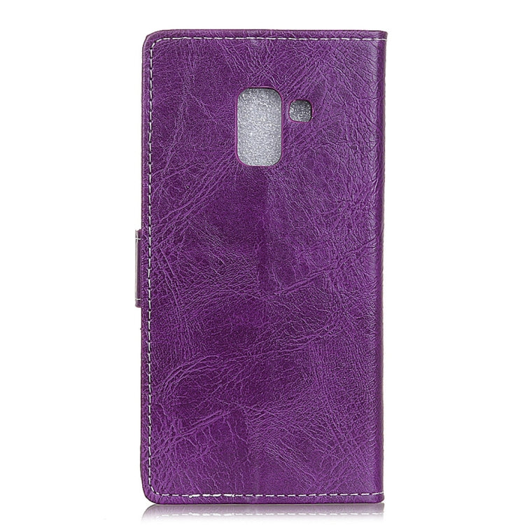 For Galaxy A6+ (2018)  Retro Crazy Horse Texture Horizontal Flip Leather Case with Holder & Card Slots & Wallet & Photo Frame