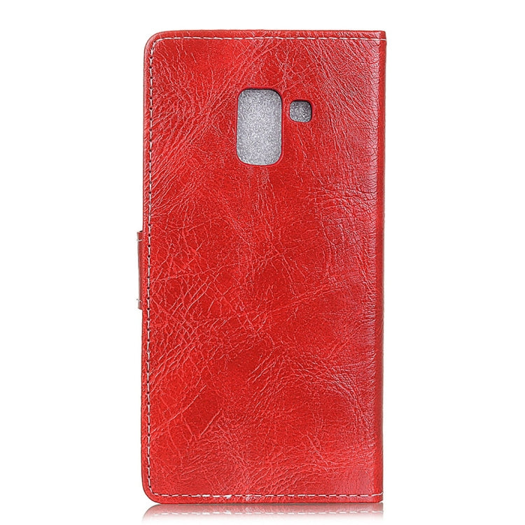 For Galaxy A6+ (2018)  Retro Crazy Horse Texture Horizontal Flip Leather Case with Holder & Card Slots & Wallet & Photo Frame