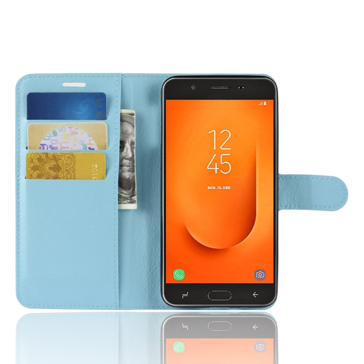 For Galaxy J7 Prime 2 G611F Litchi Texture Horizontal Flip PU Leather Case with Holder & Card Slots & Wallets