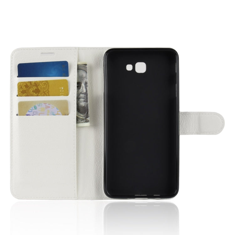 For Galaxy J7 Prime 2 G611F Litchi Texture Horizontal Flip PU Leather Case with Holder & Card Slots & Wallets