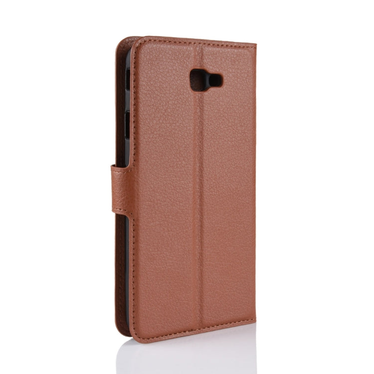 For Galaxy J7 Prime 2 G611F Litchi Texture Horizontal Flip PU Leather Case with Holder & Card Slots & Wallets