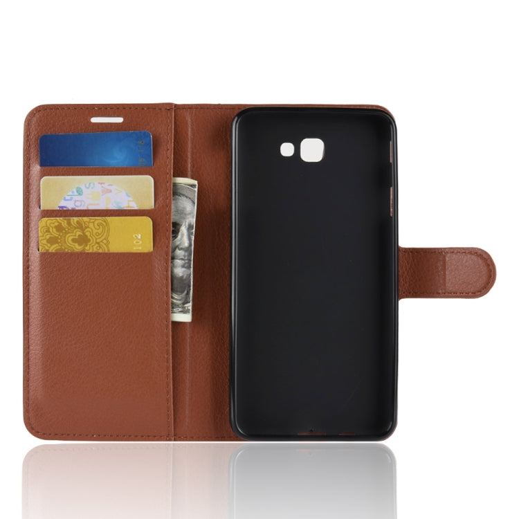 For Galaxy J7 Prime 2 G611F Litchi Texture Horizontal Flip PU Leather Case with Holder & Card Slots & Wallets