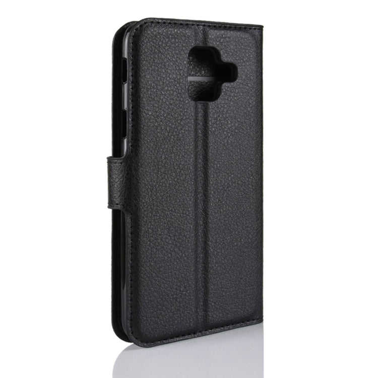 Litchi Texture Horizontal Flip Leather Case for Galaxy A6 (2018), with Wallet & Holder & Card Slots