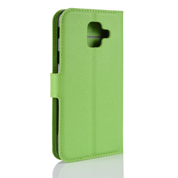 Litchi Texture Horizontal Flip Leather Case for Galaxy A6 (2018), with Wallet & Holder & Card Slots