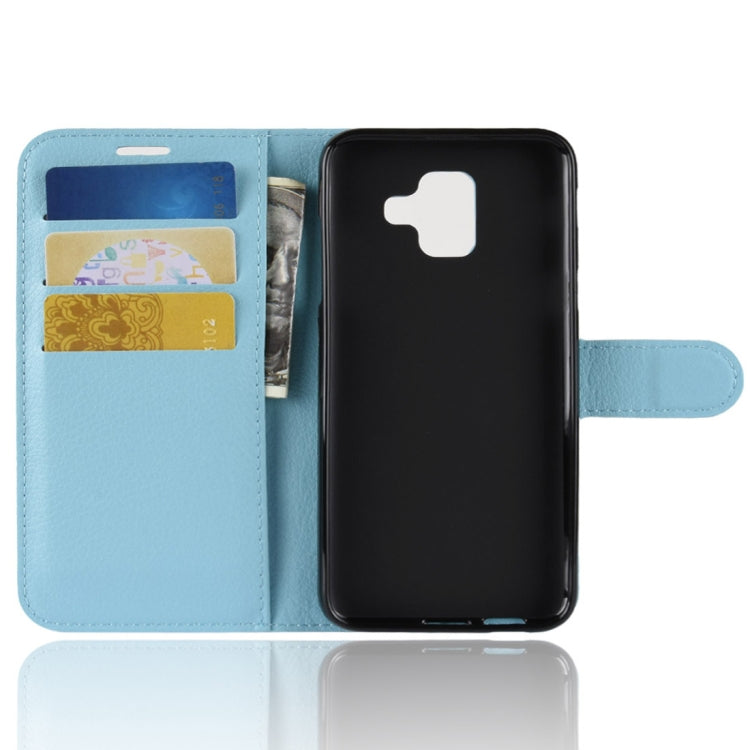 Litchi Texture Horizontal Flip Leather Case for Galaxy A6 (2018), with Wallet & Holder & Card Slots