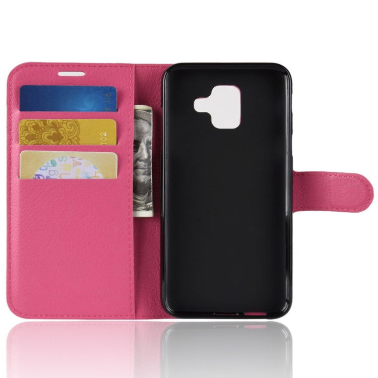 Litchi Texture Horizontal Flip Leather Case for Galaxy A6 (2018), with Wallet & Holder & Card Slots