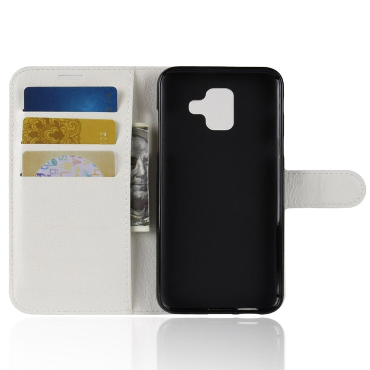 Litchi Texture Horizontal Flip Leather Case for Galaxy A6 (2018), with Wallet & Holder & Card Slots
