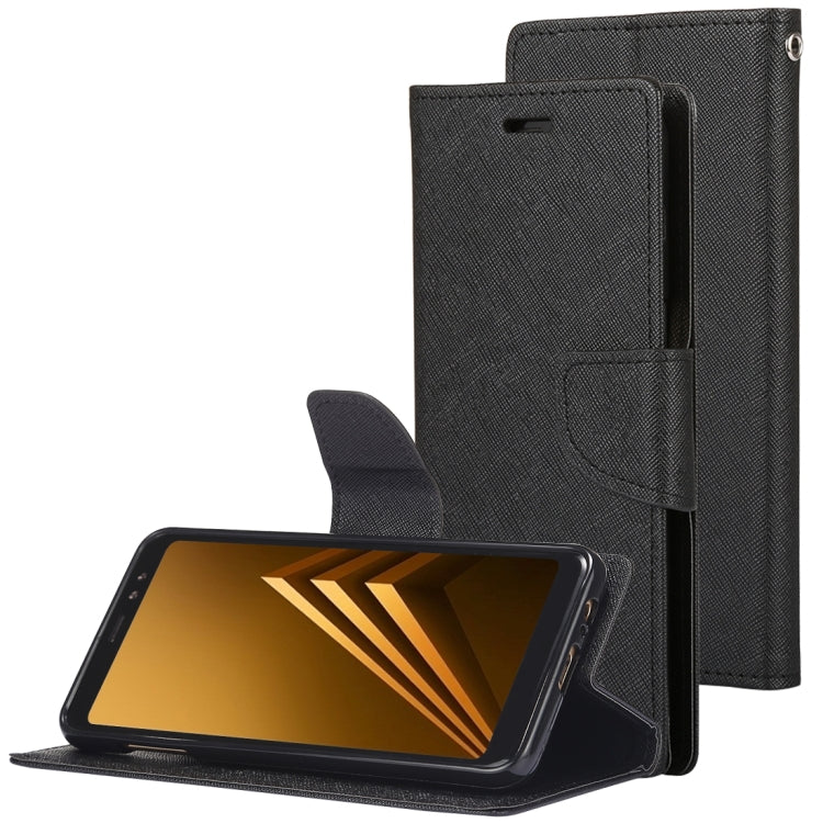 GOOSPERY FANCY DIARY Horizontal Flip PU Leather Case for Galaxy A8 (2018), with Card Slots & Holder