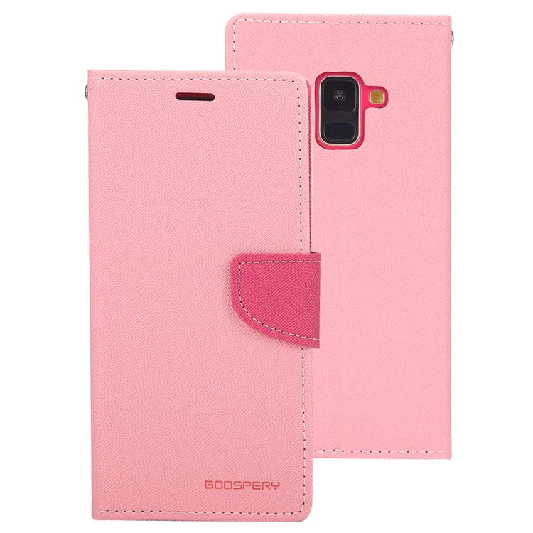 GOOSPERY FANCY DIARY Horizontal Flip PU Leather Case for Galaxy A8 (2018), with Card Slots & Holder