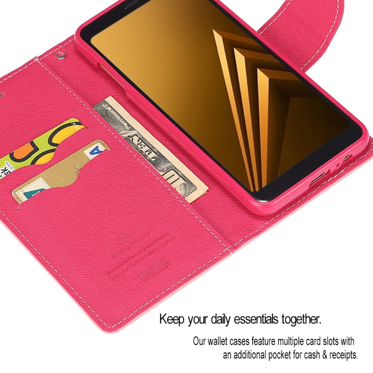 GOOSPERY FANCY DIARY Horizontal Flip PU Leather Case for Galaxy A8 (2018), with Card Slots & Holder