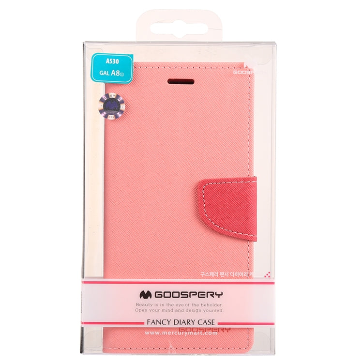 GOOSPERY FANCY DIARY Horizontal Flip PU Leather Case for Galaxy A8 (2018), with Card Slots & Holder