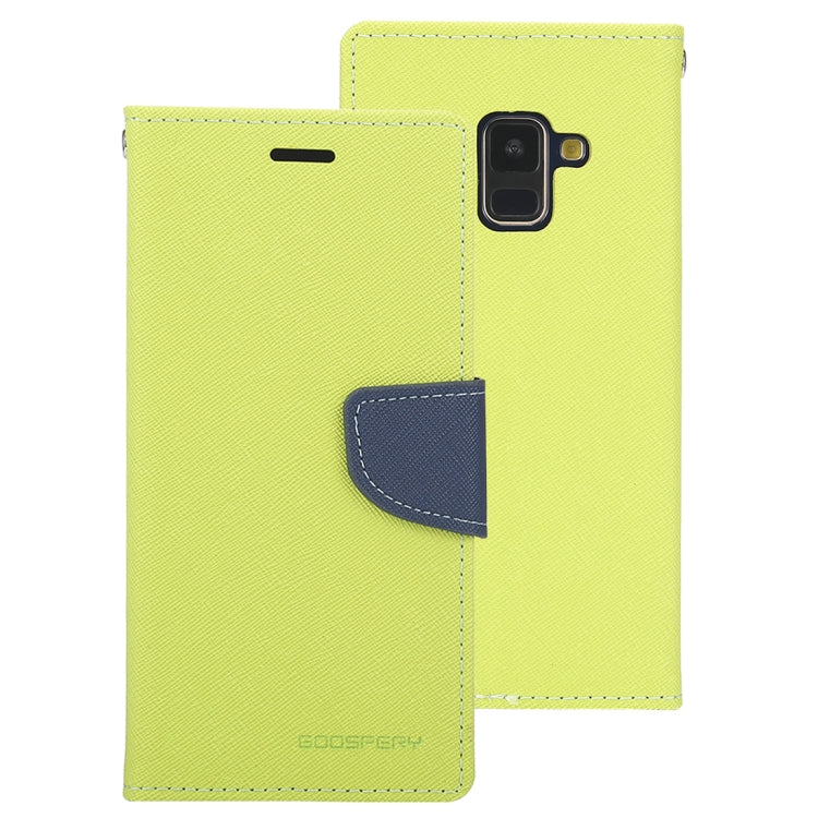 GOOSPERY FANCY DIARY Horizontal Flip PU Leather Case for Galaxy A8 (2018), with Card Slots & Holder