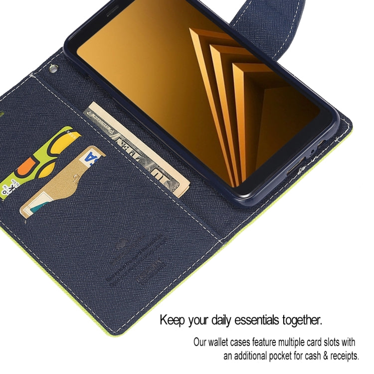 GOOSPERY FANCY DIARY Horizontal Flip PU Leather Case for Galaxy A8 (2018), with Card Slots & Holder