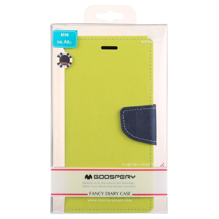 GOOSPERY FANCY DIARY Horizontal Flip PU Leather Case for Galaxy A8 (2018), with Card Slots & Holder