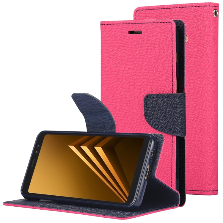 GOOSPERY FANCY DIARY Horizontal Flip PU Leather Case for Galaxy A8 (2018), with Card Slots & Holder
