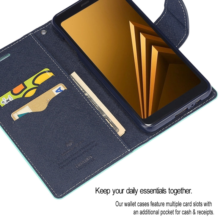 GOOSPERY FANCY DIARY Horizontal Flip PU Leather Case for Galaxy A8 (2018), with Card Slots & Holder