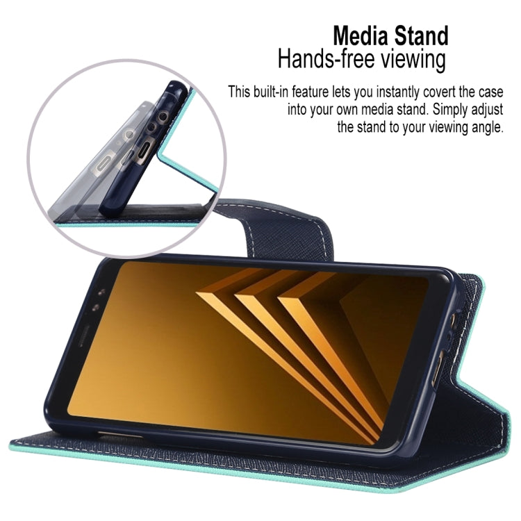 GOOSPERY FANCY DIARY Horizontal Flip PU Leather Case for Galaxy A8 (2018), with Card Slots & Holder