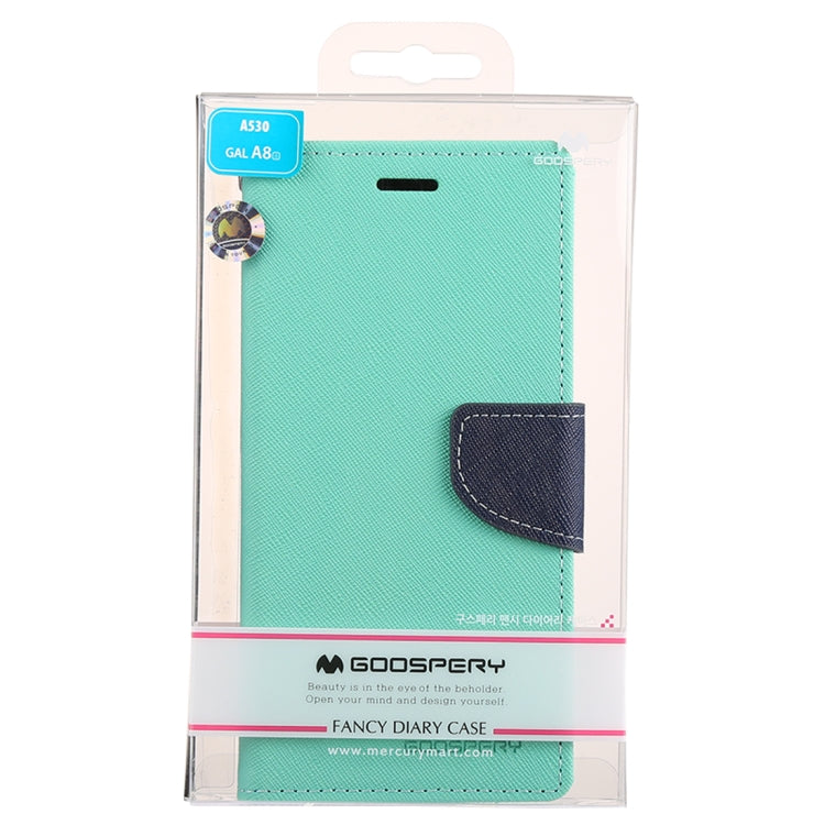 GOOSPERY FANCY DIARY Horizontal Flip PU Leather Case for Galaxy A8 (2018), with Card Slots & Holder