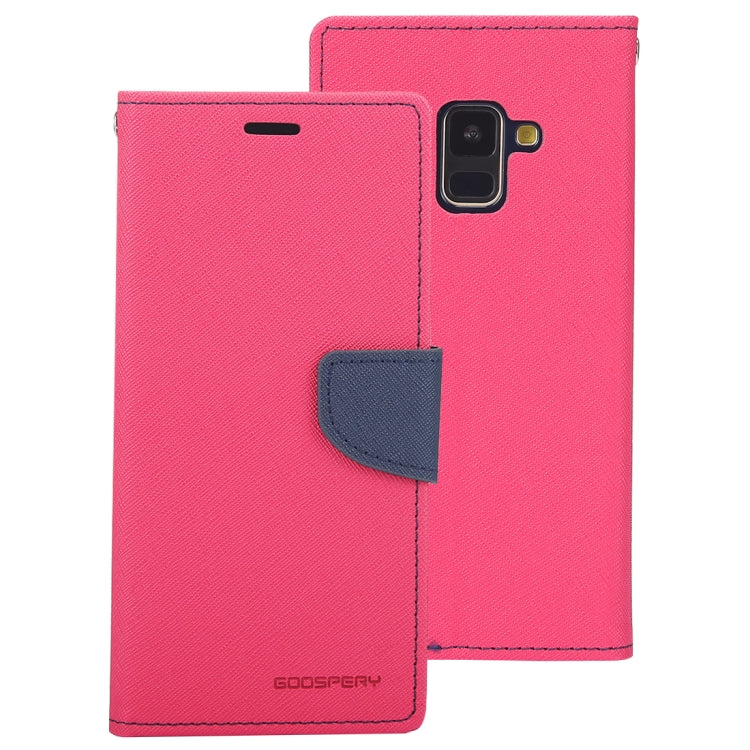 GOOSPERY FANCY DIARY Horizontal Flip PU Leather Case for Galaxy A8 (2018), with Card Slots & Holder