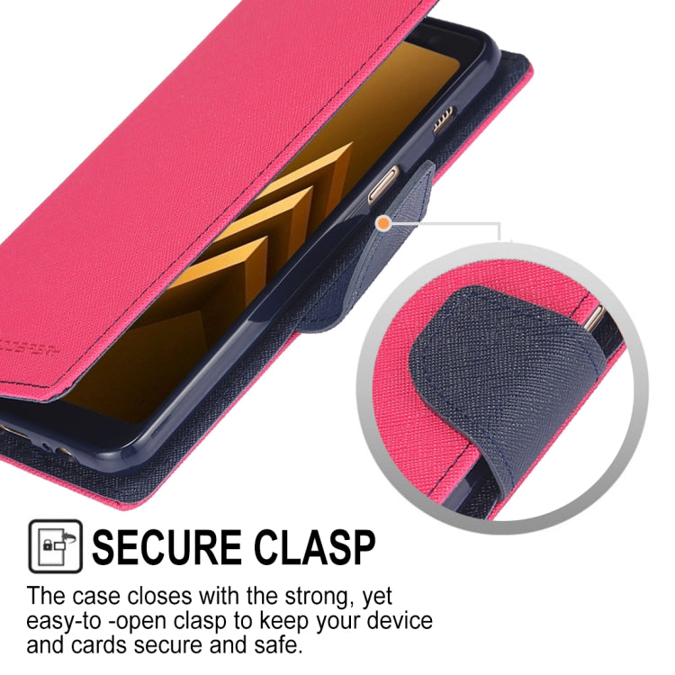GOOSPERY FANCY DIARY Horizontal Flip PU Leather Case for Galaxy A8 (2018), with Card Slots & Holder