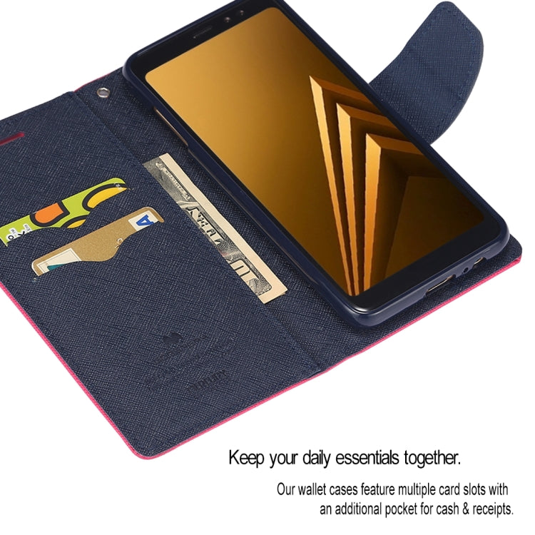 GOOSPERY FANCY DIARY Horizontal Flip PU Leather Case for Galaxy A8 (2018), with Card Slots & Holder