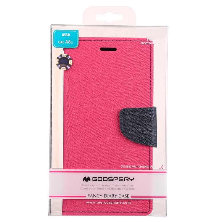 GOOSPERY FANCY DIARY Horizontal Flip PU Leather Case for Galaxy A8 (2018), with Card Slots & Holder