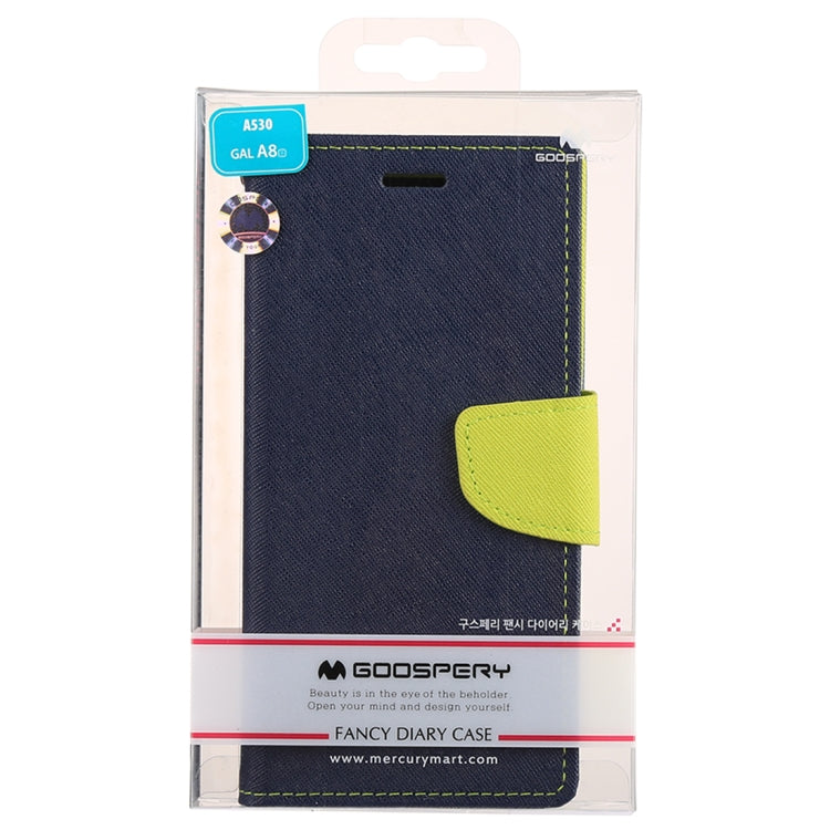 GOOSPERY FANCY DIARY Horizontal Flip PU Leather Case for Galaxy A8 (2018), with Card Slots & Holder