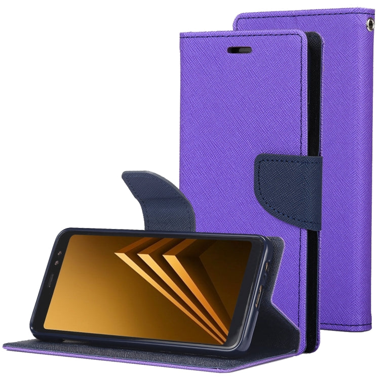 GOOSPERY FANCY DIARY Horizontal Flip PU Leather Case for Galaxy A8 (2018), with Card Slots & Holder