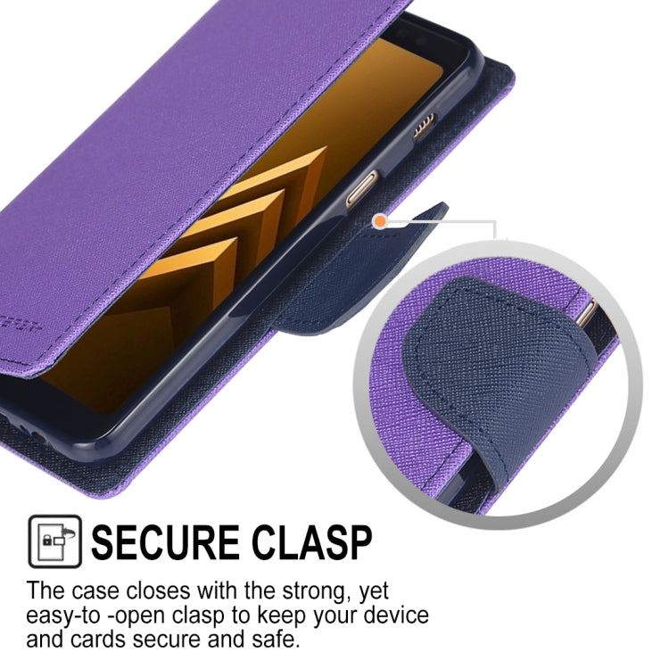 GOOSPERY FANCY DIARY Horizontal Flip PU Leather Case for Galaxy A8 (2018), with Card Slots & Holder