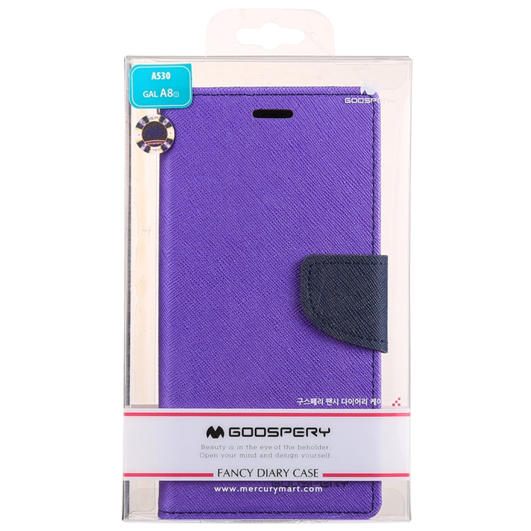 GOOSPERY FANCY DIARY Horizontal Flip PU Leather Case for Galaxy A8 (2018), with Card Slots & Holder