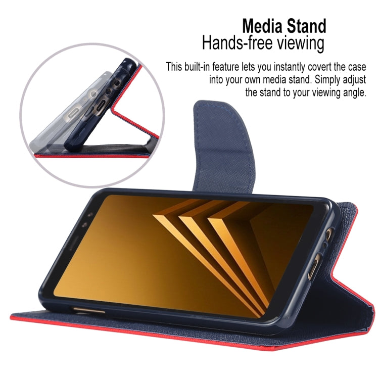 GOOSPERY FANCY DIARY Horizontal Flip PU Leather Case for Galaxy A8 (2018), with Card Slots & Holder