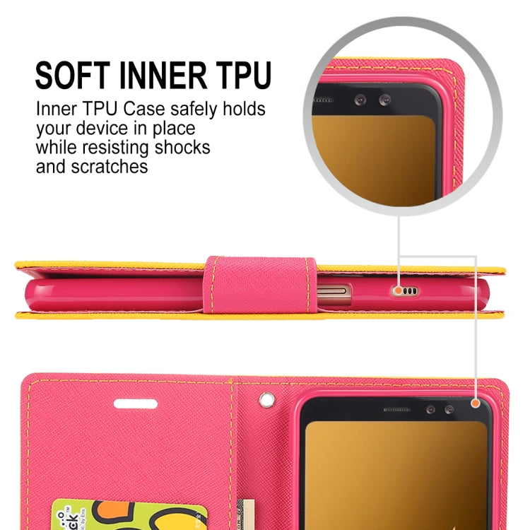 GOOSPERY FANCY DIARY Horizontal Flip PU Leather Case for Galaxy A8 (2018), with Card Slots & Holder
