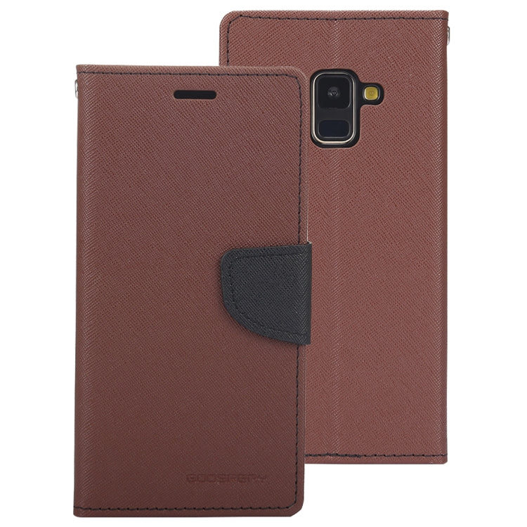 GOOSPERY FANCY DIARY Horizontal Flip PU Leather Case for Galaxy A8 (2018), with Card Slots & Holder