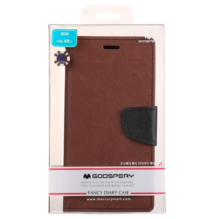 GOOSPERY FANCY DIARY Horizontal Flip PU Leather Case for Galaxy A8 (2018), with Card Slots & Holder