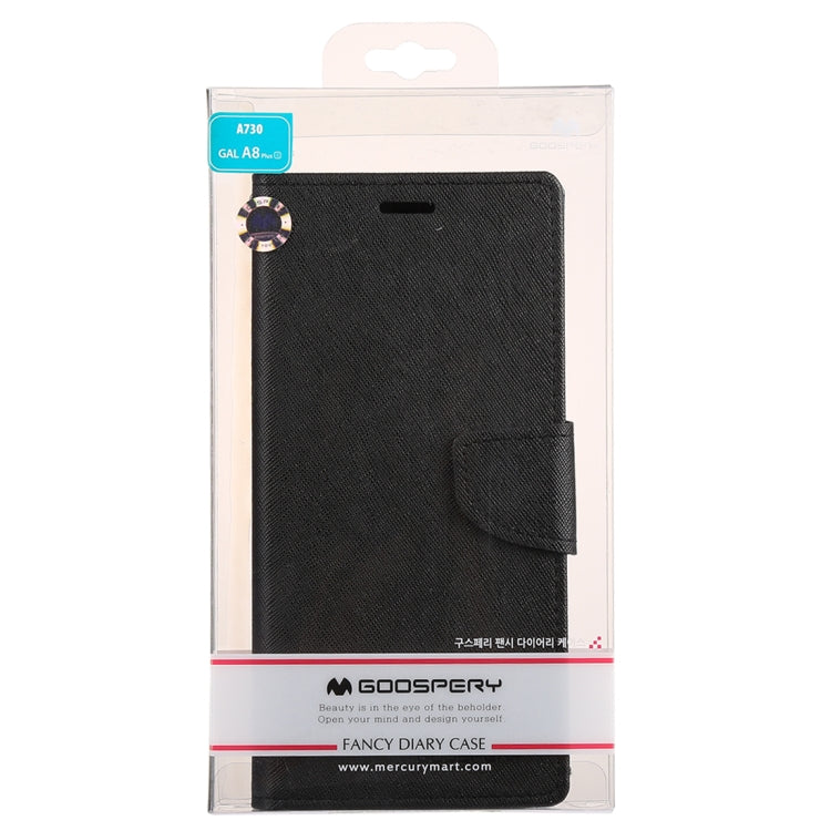 GOOSPERY FANCY DIARY Horizontal Flip PU Leather Case for Galaxy A8+