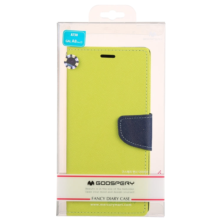 GOOSPERY FANCY DIARY Horizontal Flip PU Leather Case for Galaxy A8+