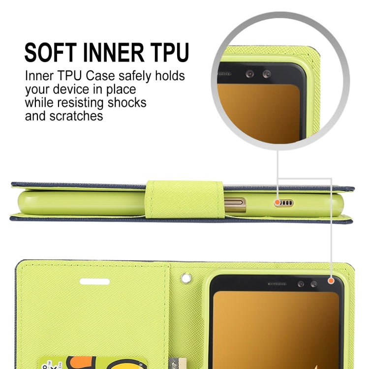 GOOSPERY FANCY DIARY Horizontal Flip PU Leather Case for Galaxy A8+