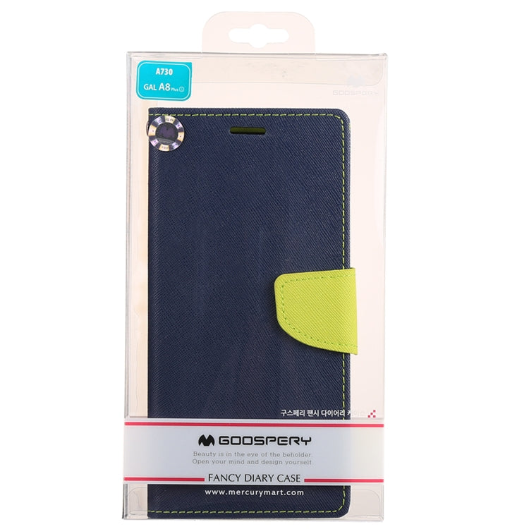 GOOSPERY FANCY DIARY Horizontal Flip PU Leather Case for Galaxy A8+