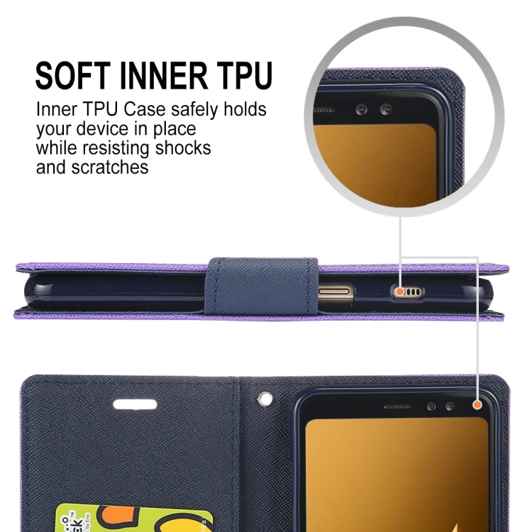 GOOSPERY FANCY DIARY Horizontal Flip PU Leather Case for Galaxy A8+