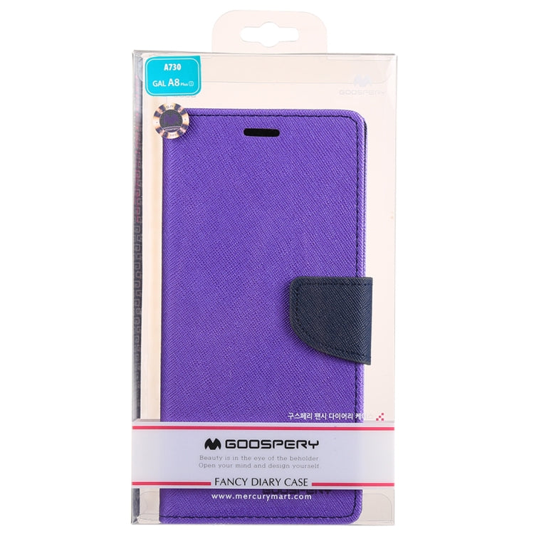 GOOSPERY FANCY DIARY Horizontal Flip PU Leather Case for Galaxy A8+